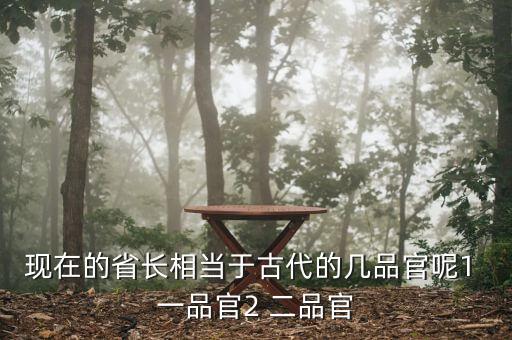 現(xiàn)在的省長(zhǎng)相當(dāng)于古代的幾品官呢1 一品官2 二品官