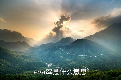 eva率是什么意思