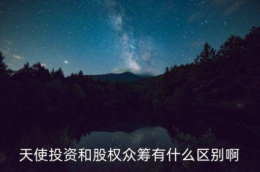 天使投資和股權眾籌有什么區(qū)別啊