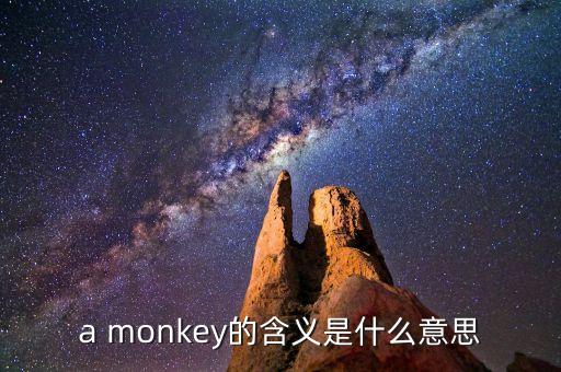 a monkey的含義是什么意思