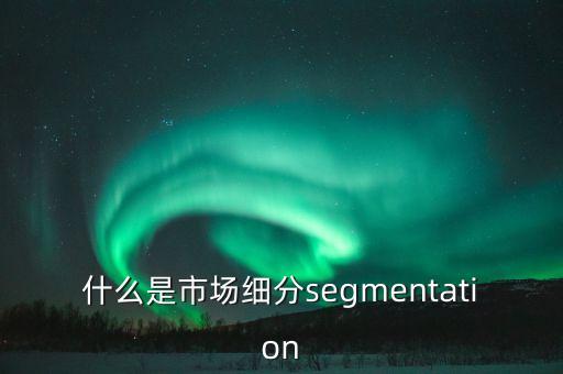 什么是市場細(xì)分segmentation