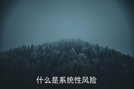 什么是系統(tǒng)性區(qū)域性風(fēng)險(xiǎn)，什么是系統(tǒng)性風(fēng)險(xiǎn)與區(qū)域性風(fēng)險(xiǎn)