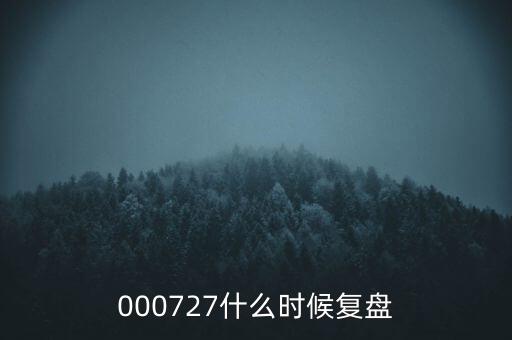 000727什么時候復(fù)盤