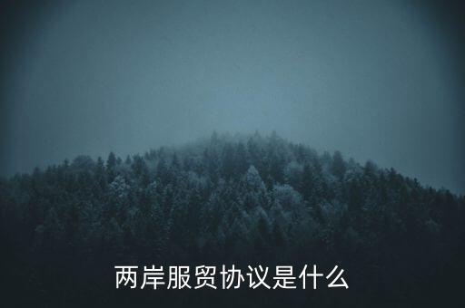 兩岸貨貿(mào)協(xié)議是什么，臺灣服貿(mào)協(xié)議是什么