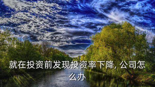 就在投資前發(fā)現(xiàn)投資率下降, 公司怎么辦