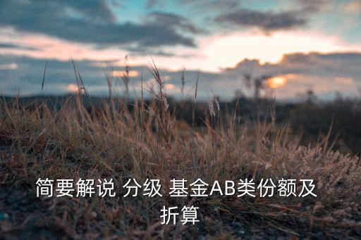 簡(jiǎn)要解說(shuō) 分級(jí) 基金AB類份額及 折算