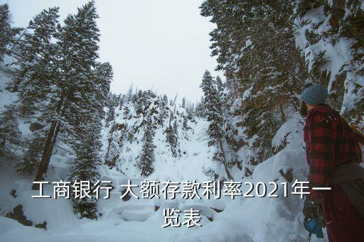 工商銀行 大額存款利率2021年一覽表