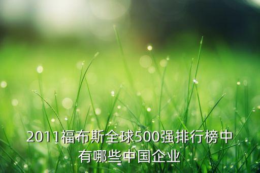 2011福布斯全球500強(qiáng)排行榜中有哪些中國(guó)企業(yè)