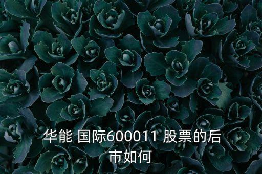 華能?chē)?guó)際的股票怎么樣,600011華能?chē)?guó)際股票