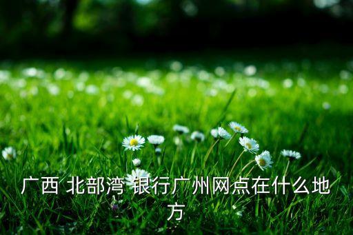 廣西 北部灣 銀行廣州網(wǎng)點(diǎn)在什么地方