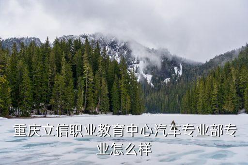  重慶立信職業(yè)教育中心汽車專業(yè)部專業(yè)怎么樣