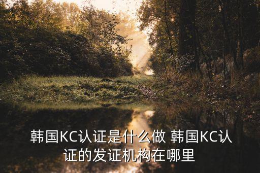  韓國KC認(rèn)證是什么做 韓國KC認(rèn)證的發(fā)證機構(gòu)在哪里