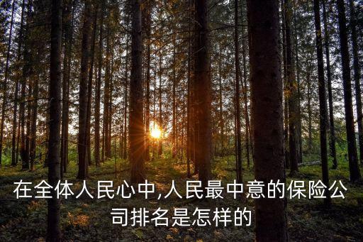 在全體人民心中,人民最中意的保險公司排名是怎樣的