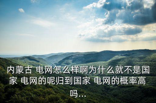 內蒙古 電網怎么樣啊為什么就不是國家 電網的呢歸到國家 電網的概率高嗎...