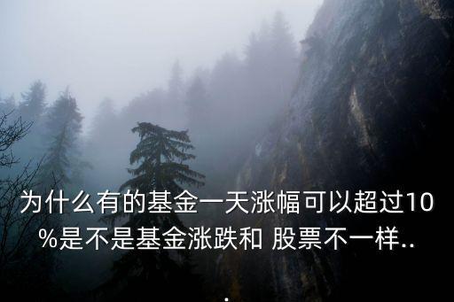 為什么有的基金一天漲幅可以超過(guò)10%是不是基金漲跌和 股票不一樣...