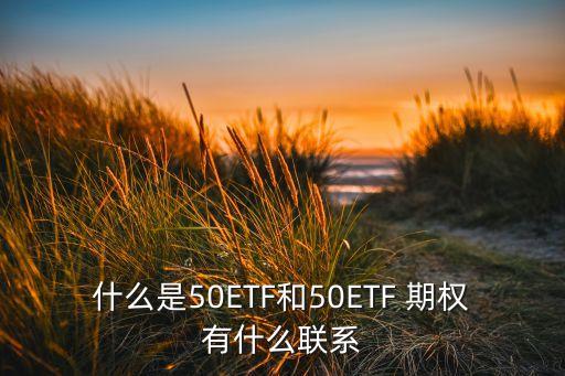 什么是50ETF和50ETF 期權(quán)有什么聯(lián)系