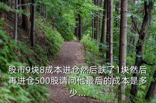 股市9塊8成本進(jìn)倉(cāng)然后跌了1塊然后再進(jìn)倉(cāng)500股請(qǐng)問(wèn)他最后的成本是多少...