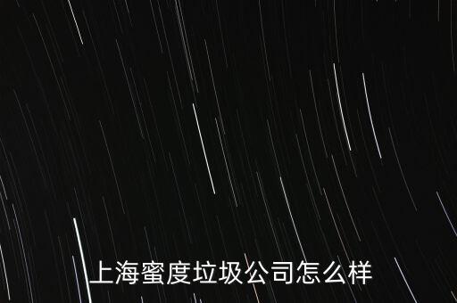  上海蜜度垃圾公司怎么樣