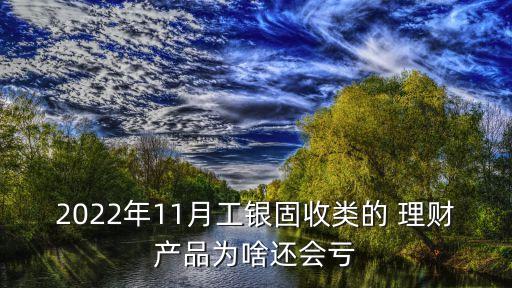 2022年11月工銀固收類的 理財產(chǎn)品為啥還會虧