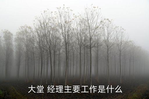  大堂 經(jīng)理主要工作是什么