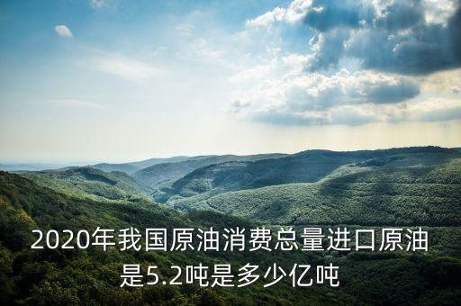 2020年我國(guó)原油消費(fèi)總量進(jìn)口原油是5.2噸是多少億噸