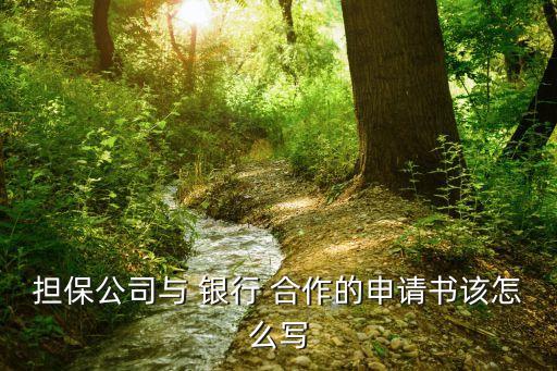 擔(dān)保公司與 銀行 合作的申請(qǐng)書該怎么寫