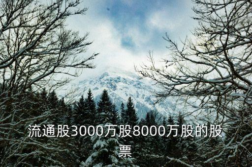 流通股3000萬股8000萬股的股票