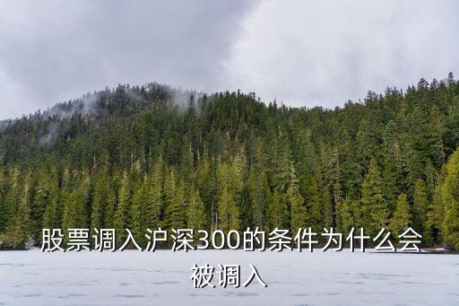  股票調(diào)入滬深300的條件為什么會被調(diào)入