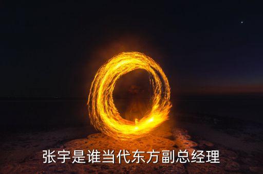 張宇是誰(shuí)當(dāng)代東方副總經(jīng)理