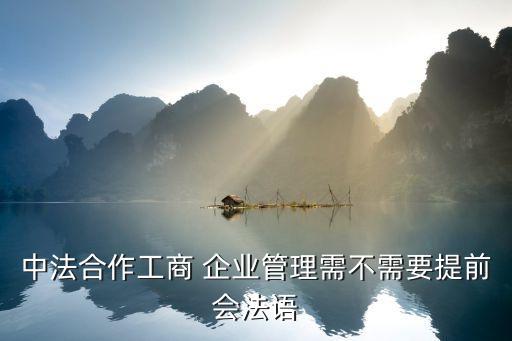 中法合作工商 企業(yè)管理需不需要提前會(huì)法語(yǔ)