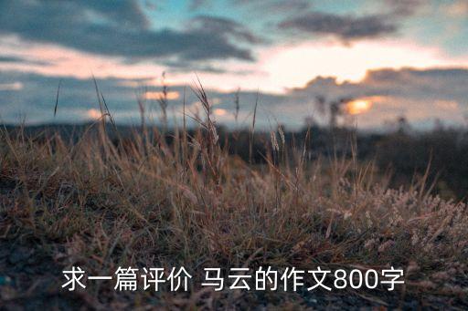 求一篇評(píng)價(jià) 馬云的作文800字