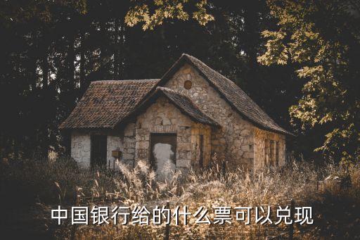  中國(guó)銀行給的什么票可以兌現(xiàn)