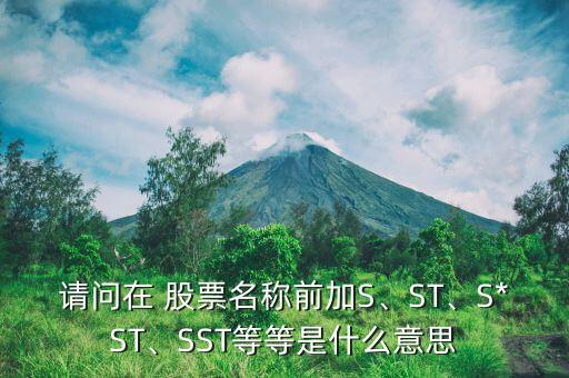 sst股票,SST股票什么意思