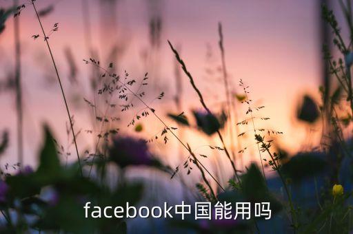  facebook中國能用嗎