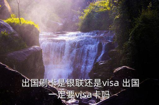  出國刷卡是銀聯(lián)還是visa 出國一定要visa卡嗎