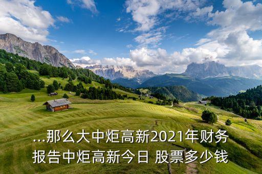 ...那么大中炬高新2021年財務(wù)報告中炬高新今日 股票多少錢