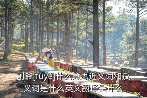 副爺[fùyé]什么意思近義詞和反義詞是什么英文翻譯是什么