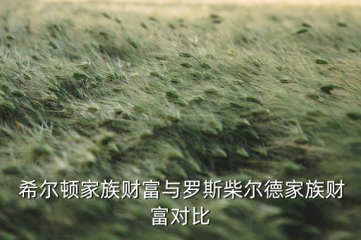  希爾頓家族財富與羅斯柴爾德家族財富對比