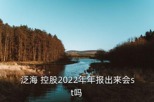  泛海 控股2022年年報出來會st嗎