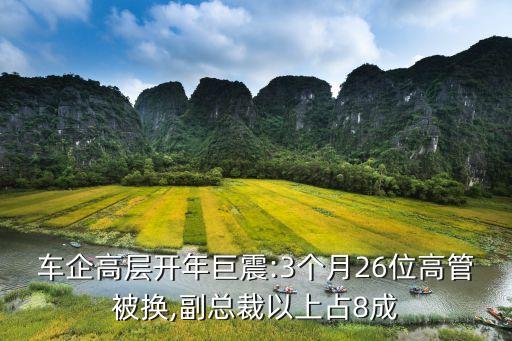 車企高層開(kāi)年巨震:3個(gè)月26位高管被換,副總裁以上占8成