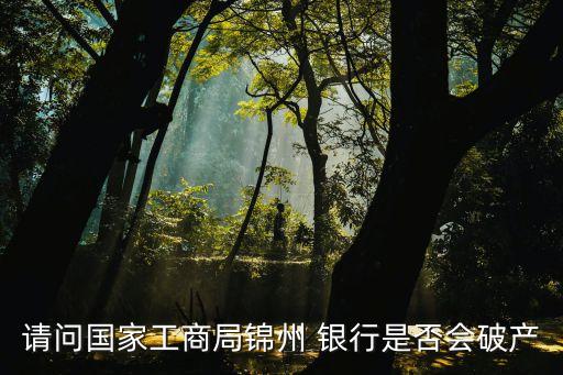 請(qǐng)問國(guó)家工商局錦州 銀行是否會(huì)破產(chǎn)