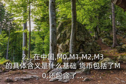 2、在中國,M0,M1,M2,M3的具體含義是什么基礎 貨幣包括了M0,還包含了...