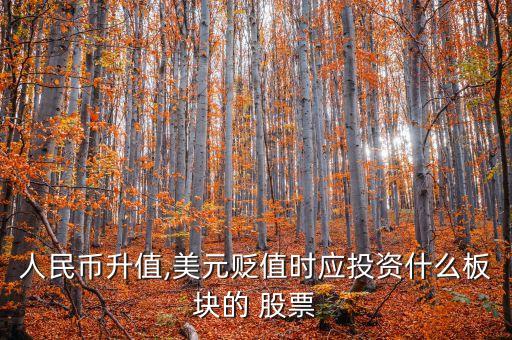 人民幣升值,美元貶值時應(yīng)投資什么板塊的 股票