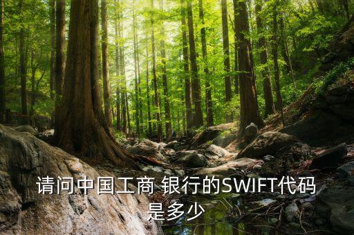 請問中國工商 銀行的SWIFT代碼是多少