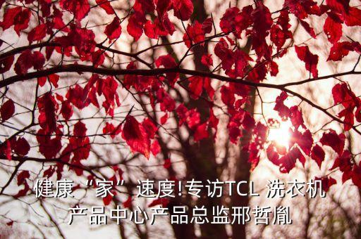 健康“家”速度!專訪TCL 洗衣機產品中心產品總監(jiān)邢哲胤