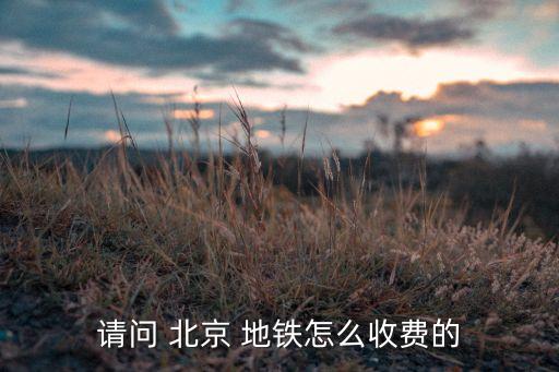 請(qǐng)問(wèn) 北京 地鐵怎么收費(fèi)的