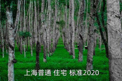  上海普通 住宅 標(biāo)準(zhǔn)2020