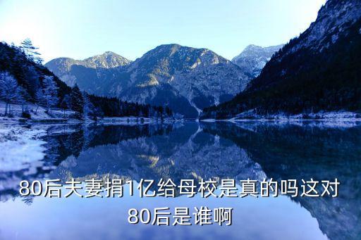 80后夫妻捐1億給母校是真的嗎這對(duì)80后是誰(shuí)啊