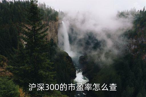 滬深300的市盈率怎么查