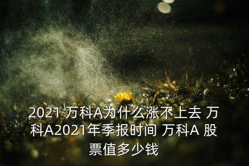 2021 萬(wàn)科A為什么漲不上去 萬(wàn)科A2021年季報(bào)時(shí)間 萬(wàn)科A 股票值多少錢